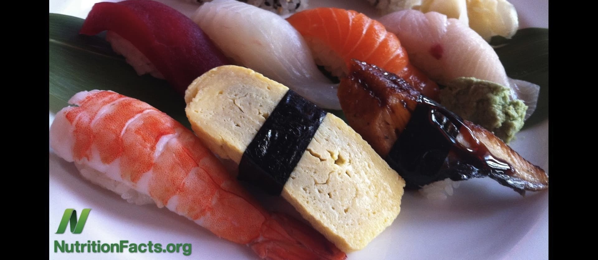 platter of a variety of sushi