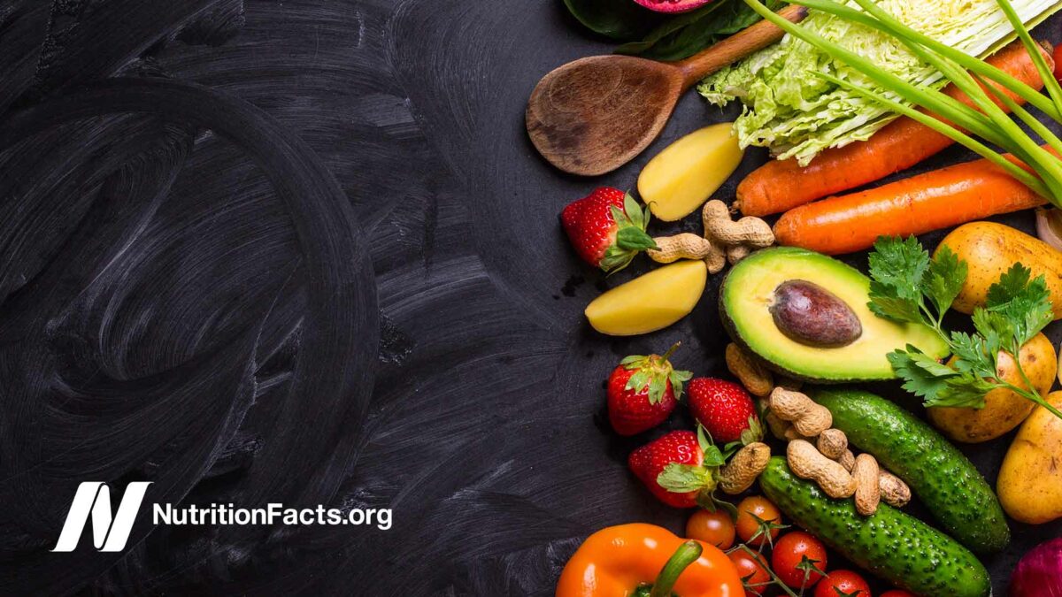 array of vegetables and fruit