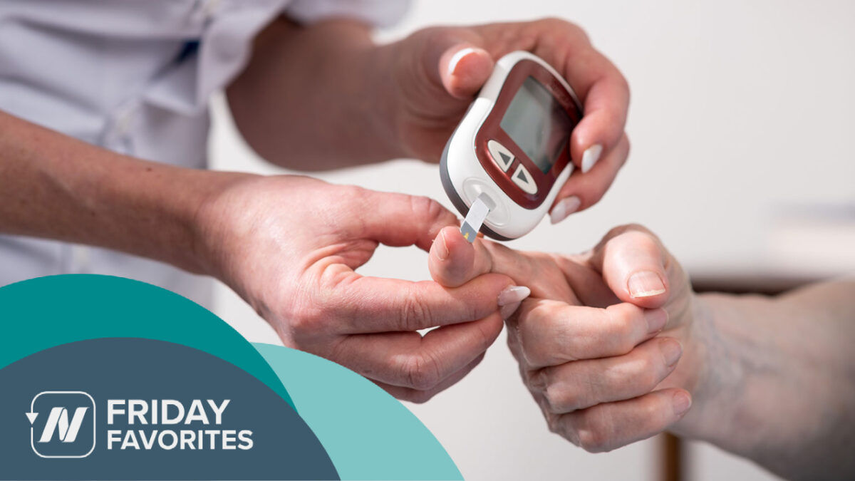 person getting blood sugar tested