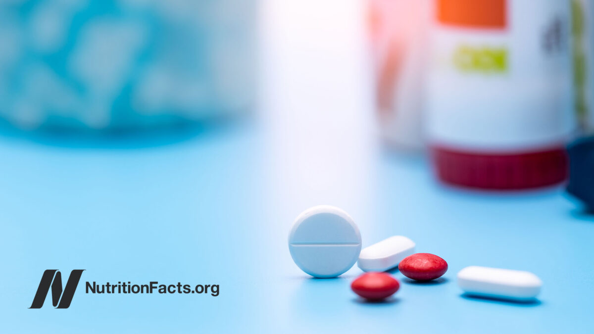 pills on a table