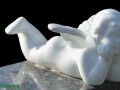 white porcelain cherub