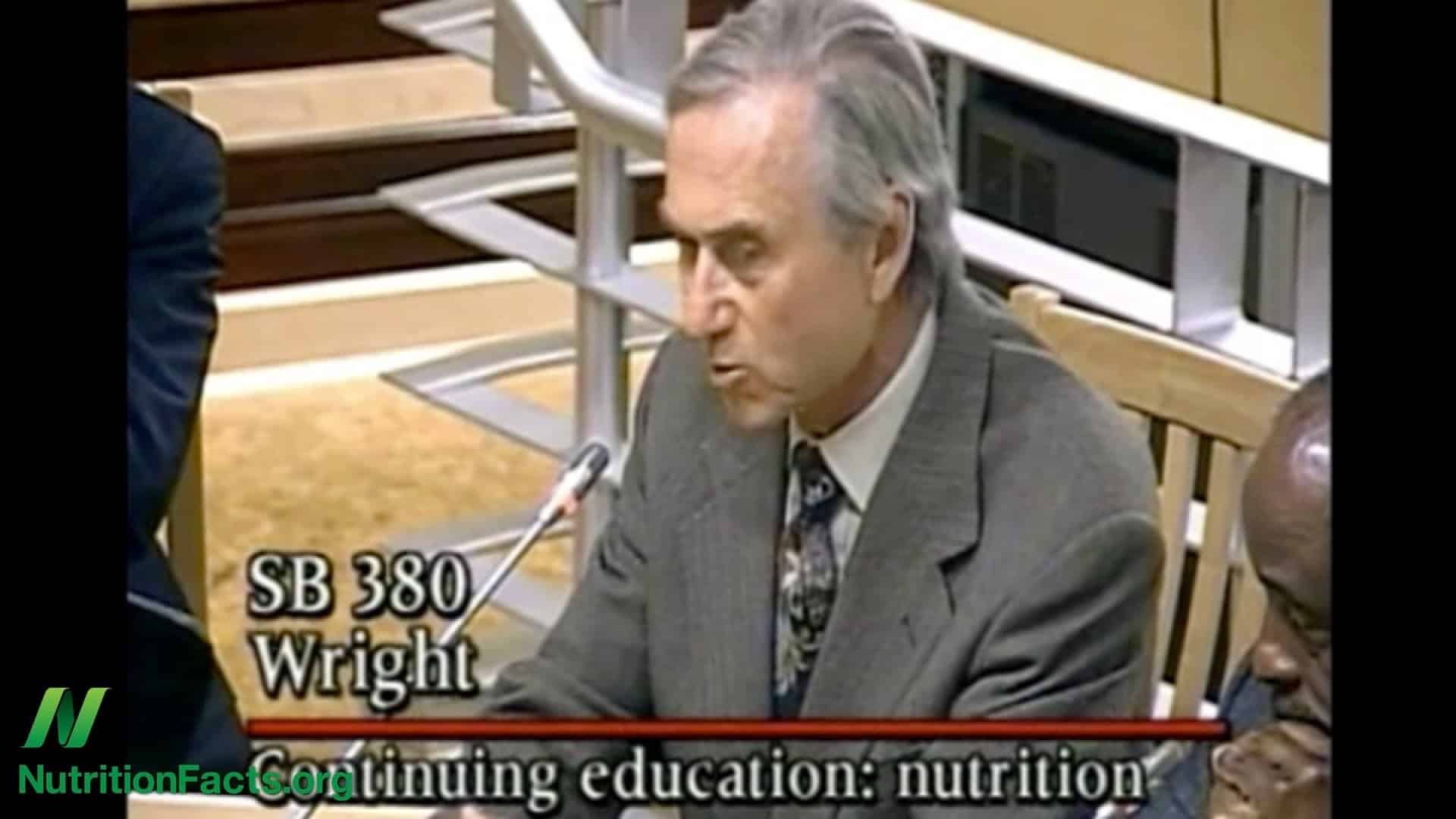 California State Senator at a hearing