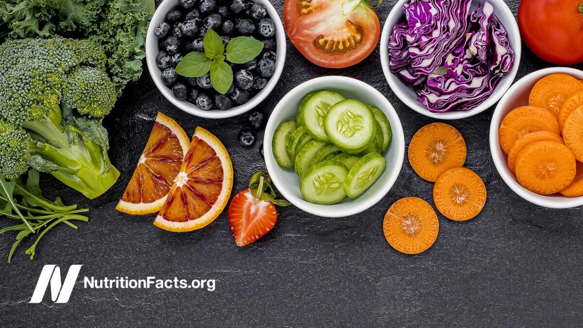 various sliced produce