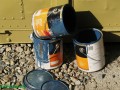 empty cans of paint