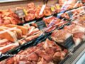 meat in cooler in grocery store