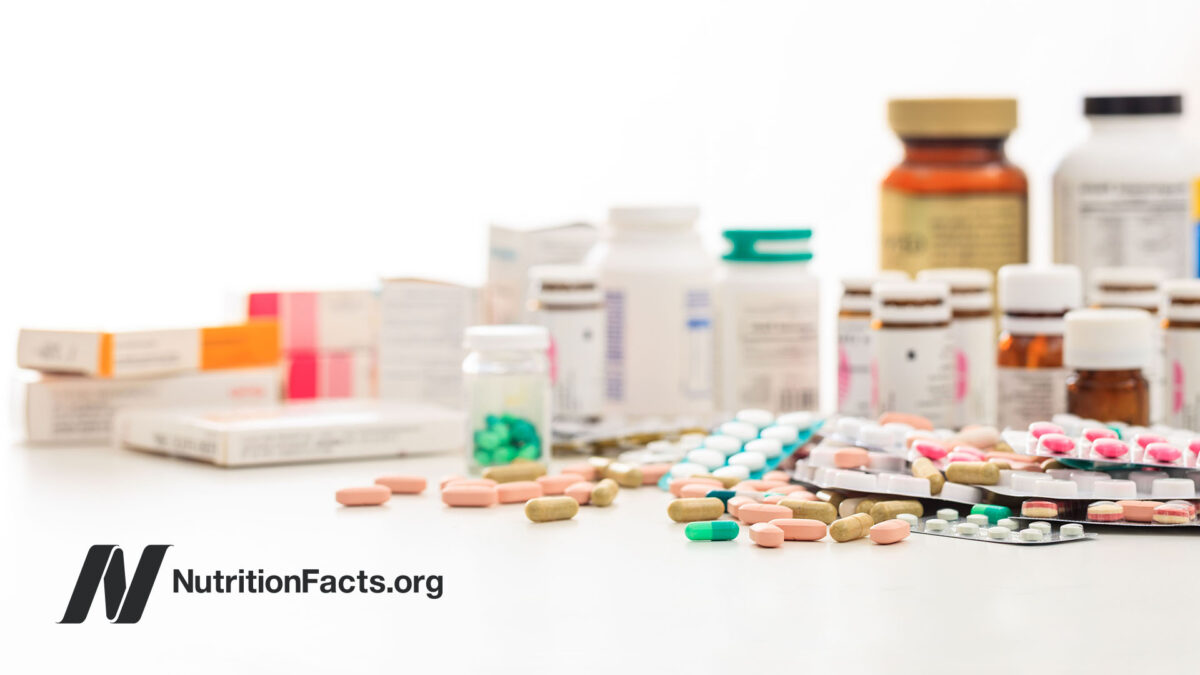 assorted supplements on white background