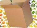 illustration of a box with various fruits and vegetables in the background