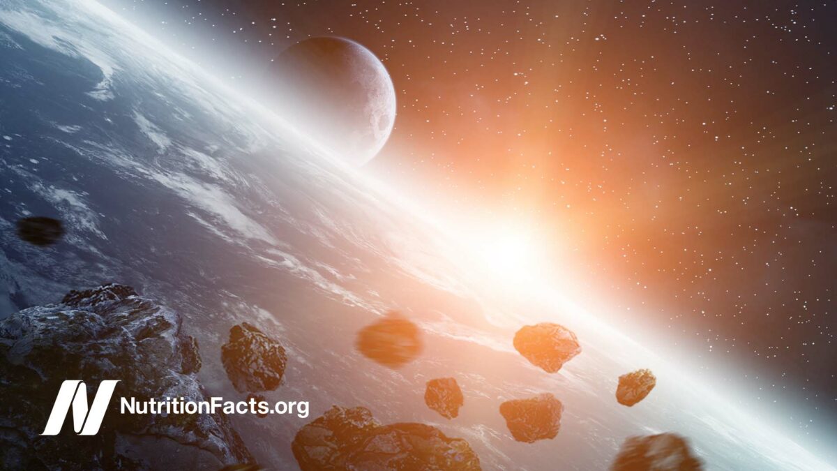 meteors in space