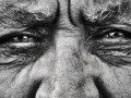 close-up of older person's face