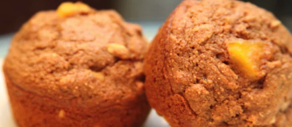 two flaxseed muffins