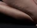 close-up of a person's thigh