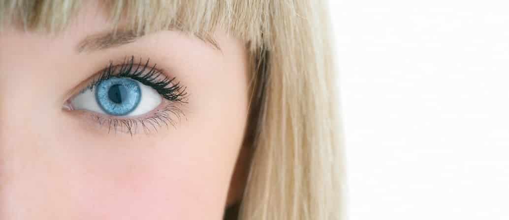 close up of a person's eye