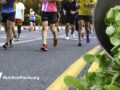 people road running and a bowl of watercress