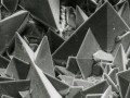 black and white image of sharp shapes