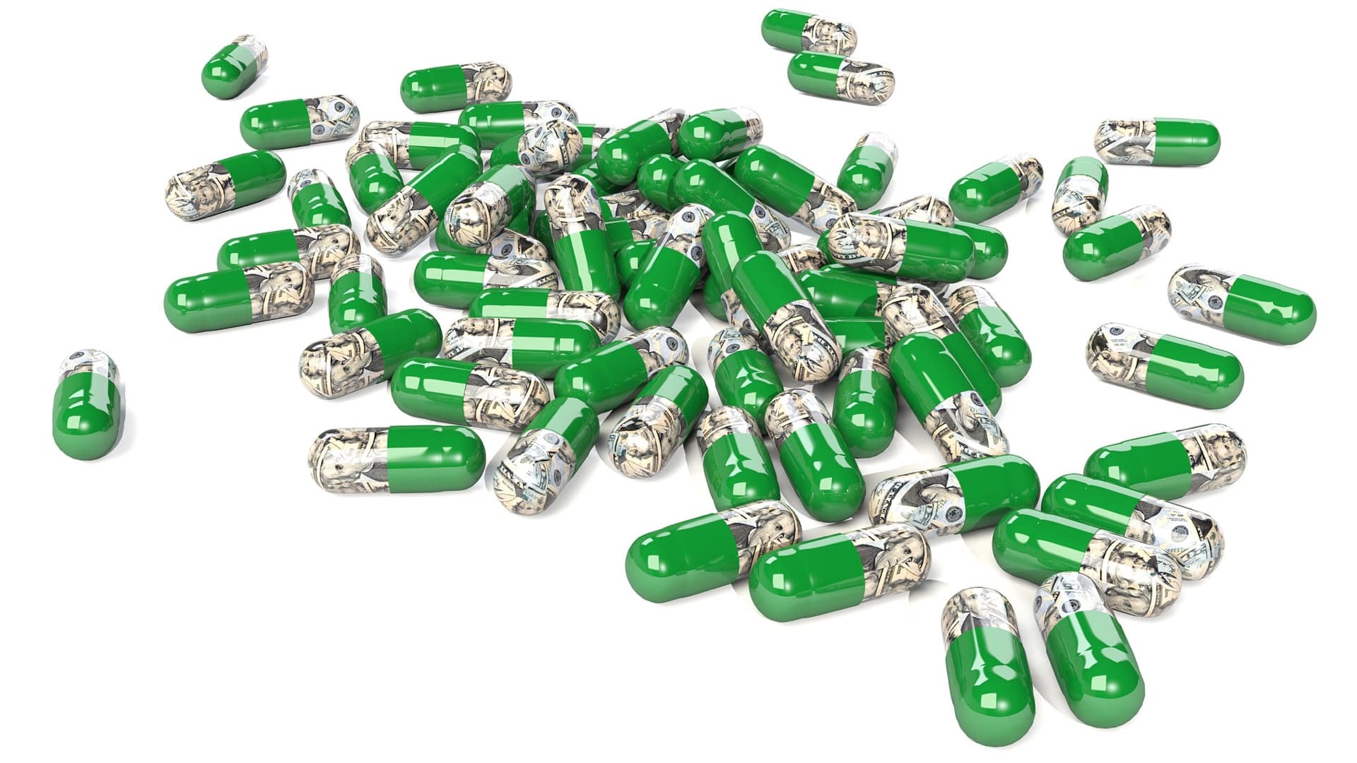 green and white capsules