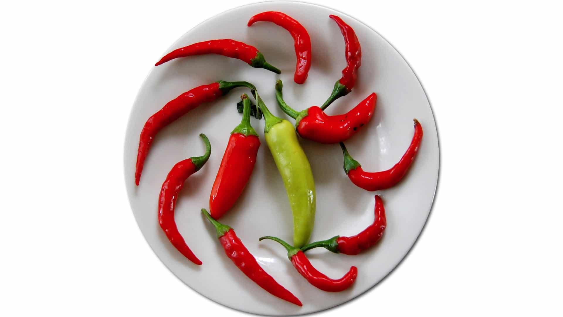 plate of various chillis