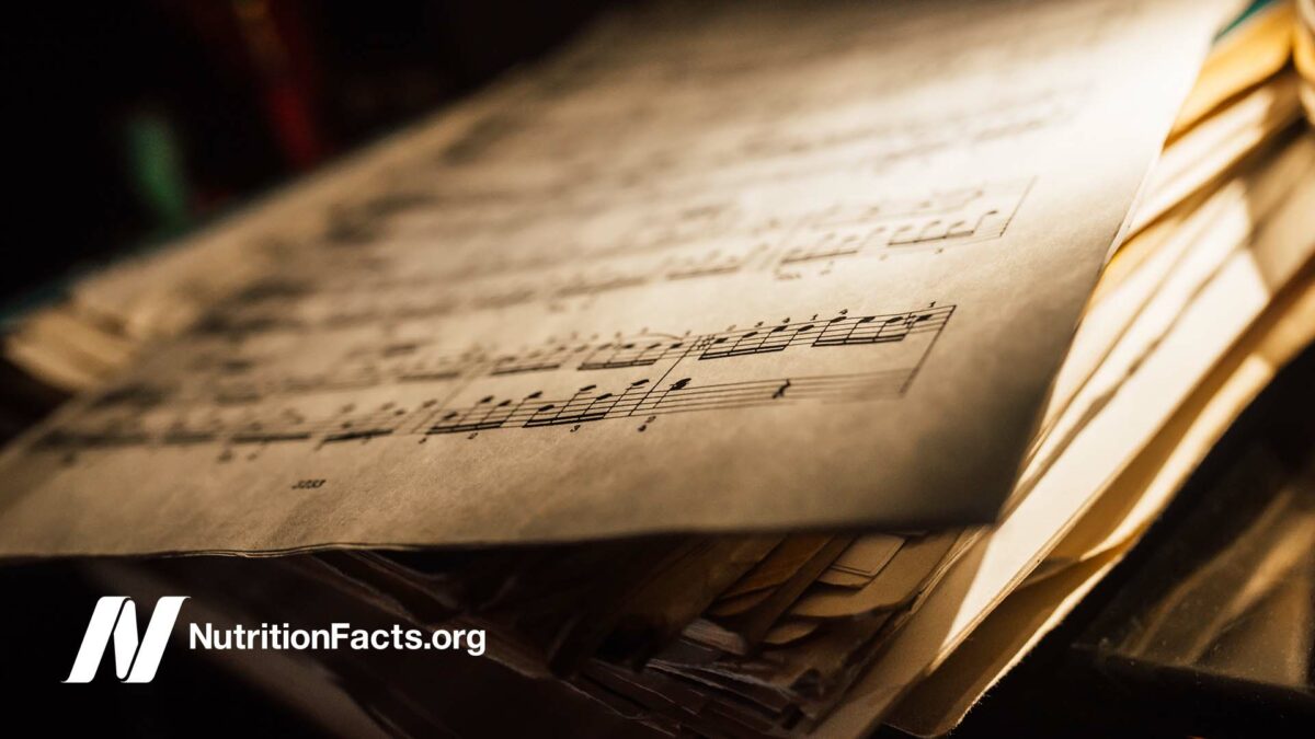 sepia toned page of music