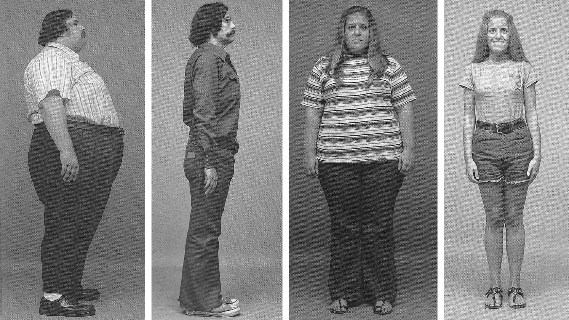 before and after weight loss photos of two people