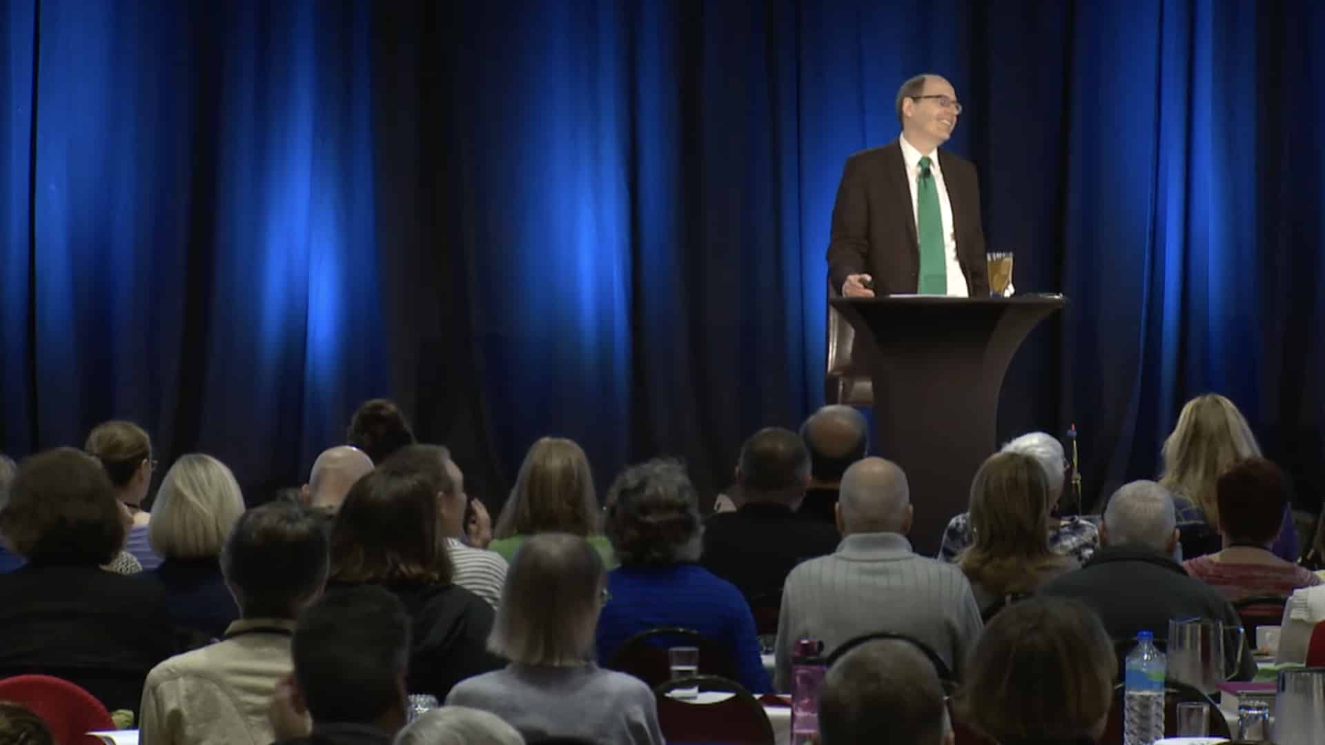 Dr. Greger presenting to an audience