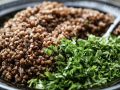 bowl of whole grains and greens