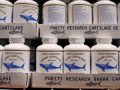 boxes of shark cartilage supplement bottles