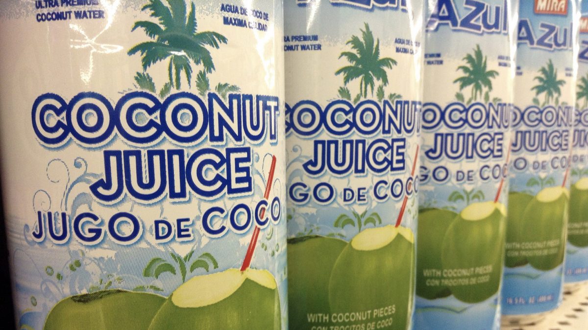 cans of coconut water