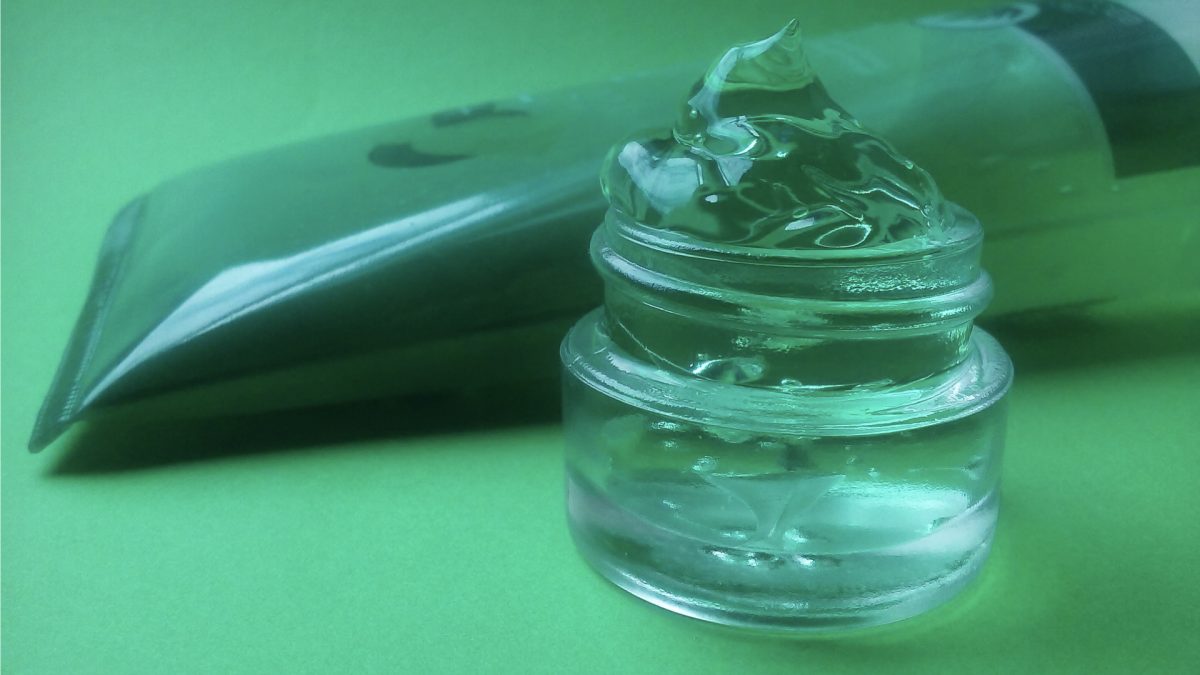 small jar of aloe vera gel