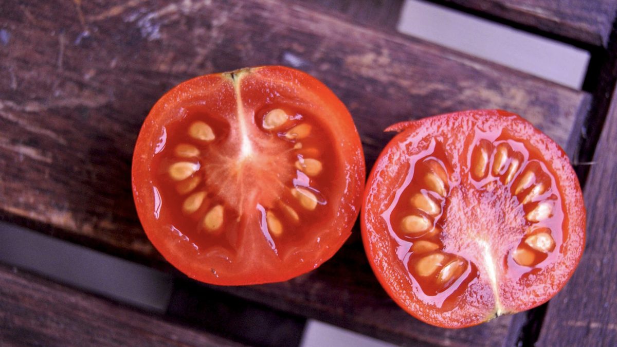 halved cherry tomato