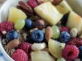 bowl of various fruit and nuts