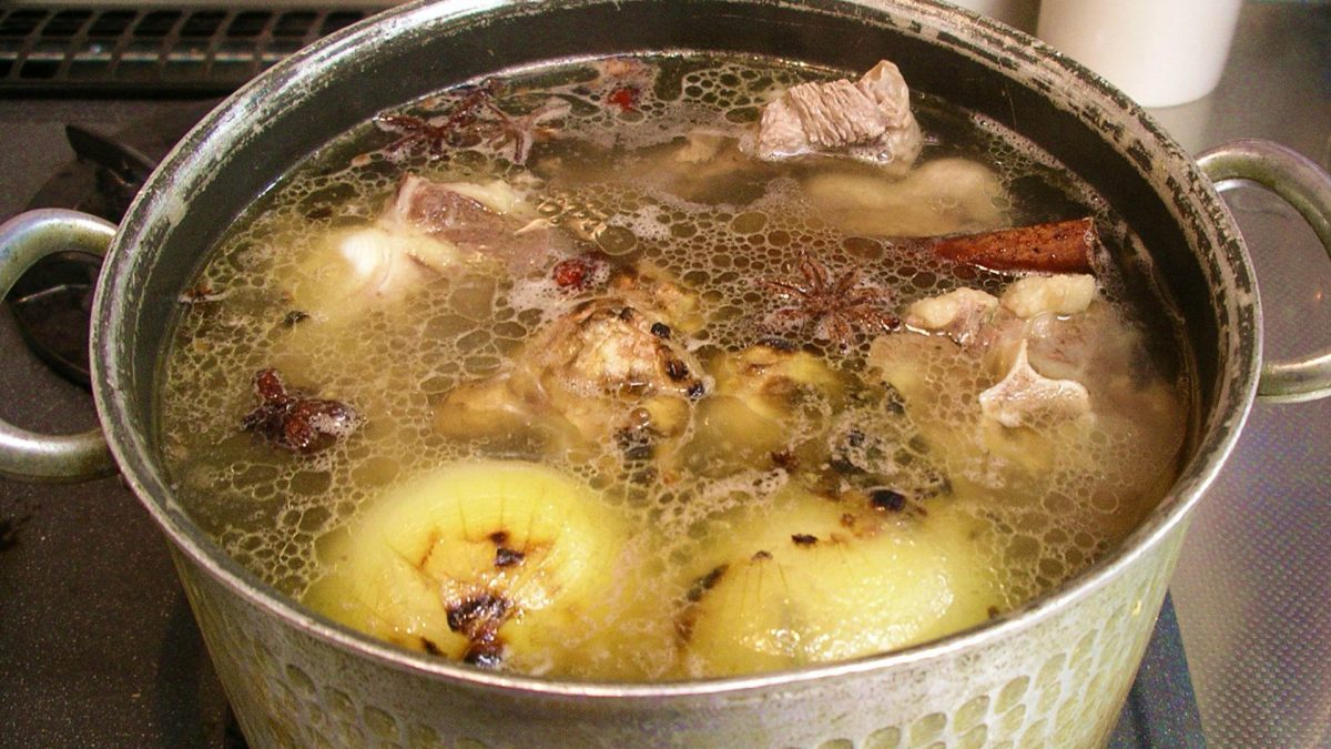 pot of bone broth