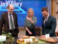 Dr. Greger showing the Daily Dozen to Kelly and Ryan