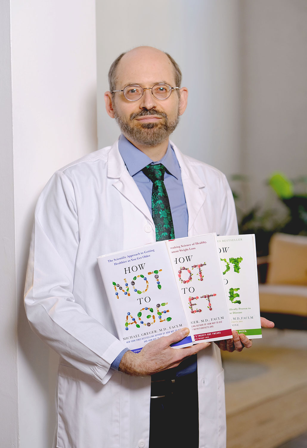 Dr. Greger with his Books Dr. Greger with his Books