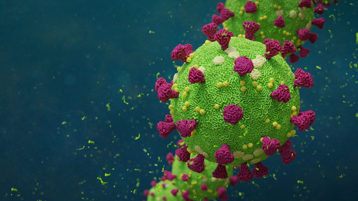 illustration of coronavirus molecule