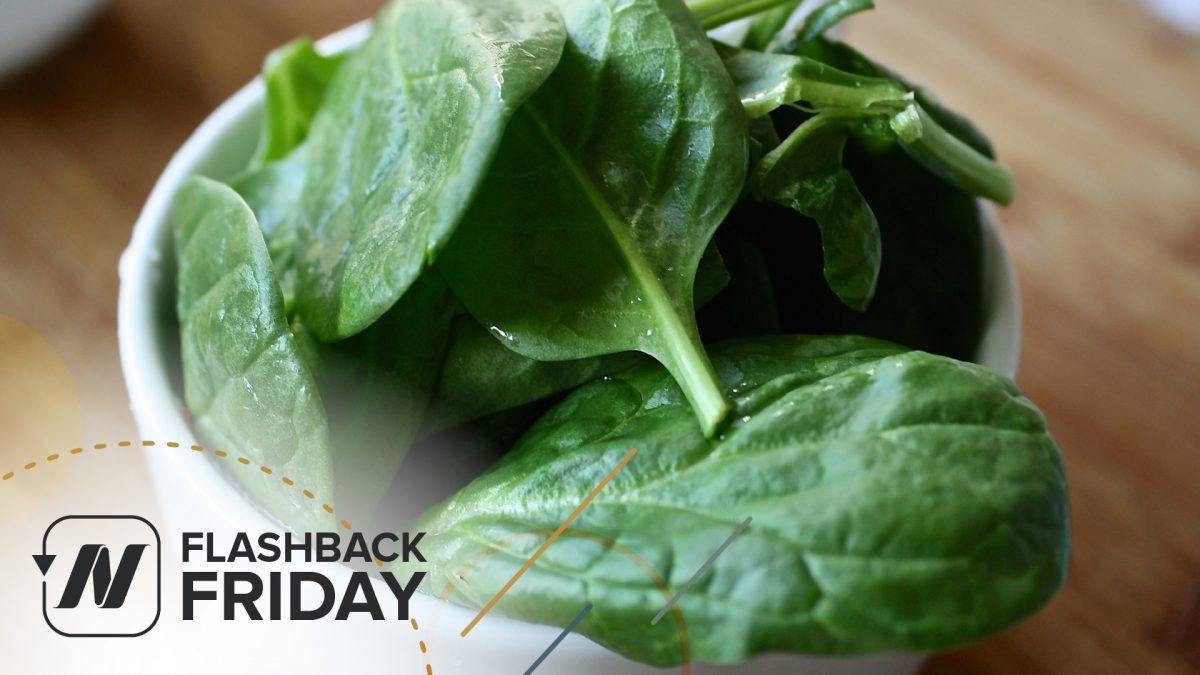 bowl of baby spinach