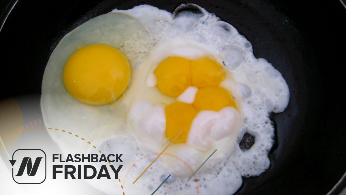 eggs frying in a pan