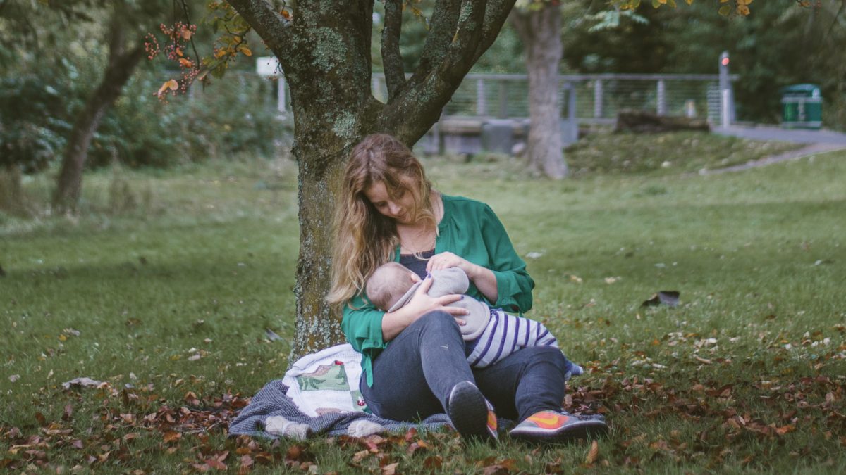 Breastfeeding mother and child