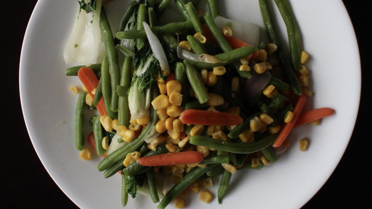 Plate of healthy food