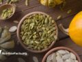 top shot of gourds and seeds