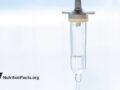 close-up of iv fluid drip