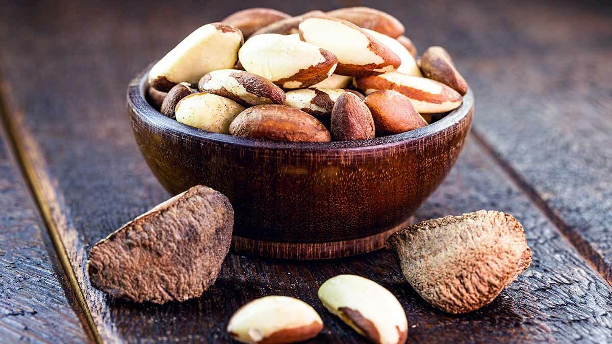 bowl of brazil nuts