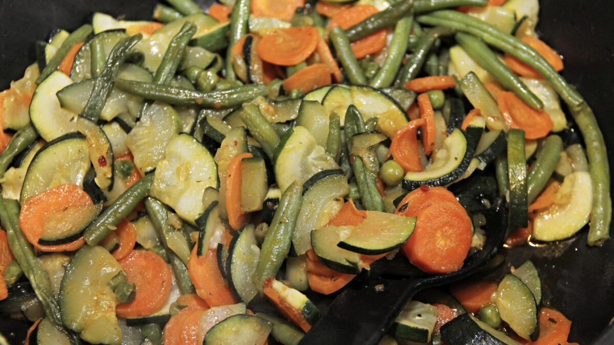Cooked vegetables