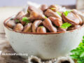 frijoles vicia faba en un cuenco