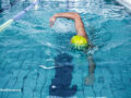 Swimmer in a lane in a pool