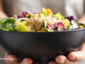 Charcoal bowl filled with whole foods