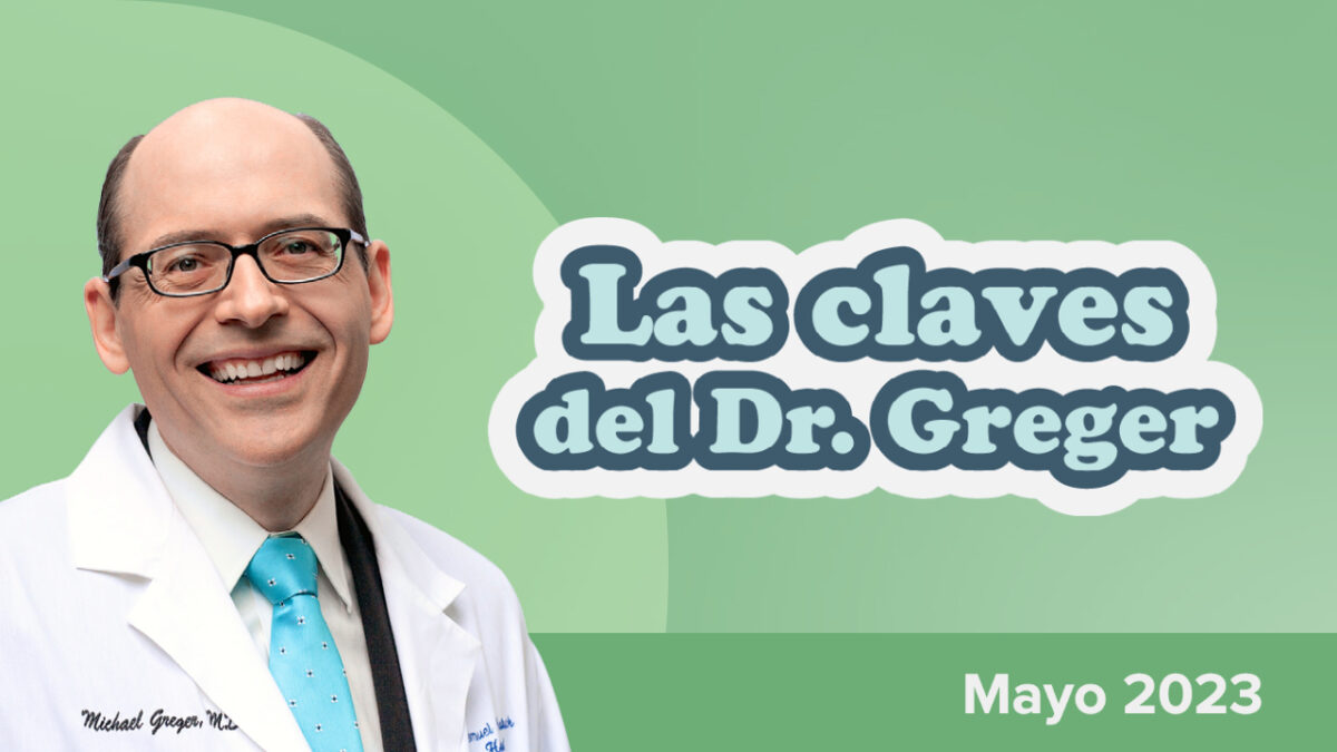 Imagen del Dr. Greger con el título del blog