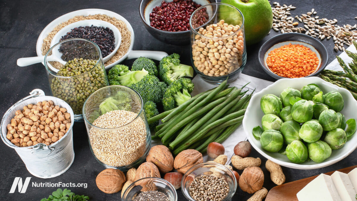 Assortment of legumes and greens