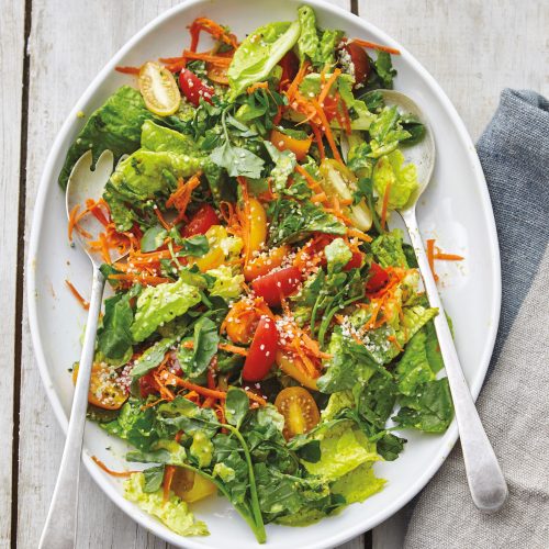 Super Salad With Garlic Caesar Dressing & Hemp Hearts Super Salad With Garlic Caesar Dressing & Hemp Hearts