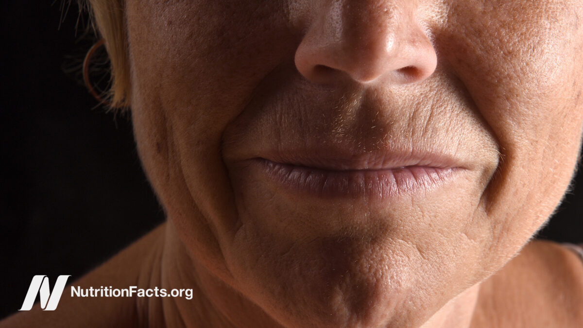 Close up of women’s skin