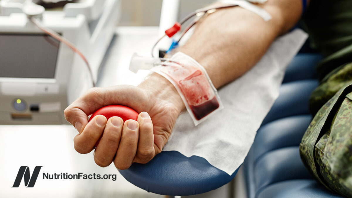 Man having blood drawn