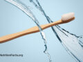 Toothbrush under running water